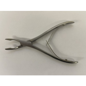 Hohlmeißelzange, 14,5 cm, gebogen