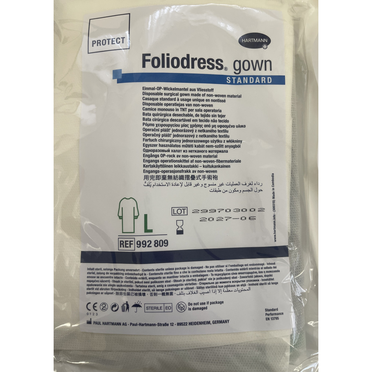 Foliodress® gown Protect Standard, L