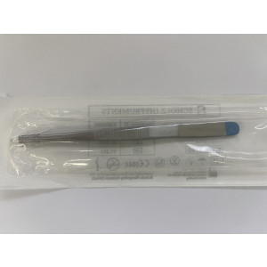 Chirurgische Pinzette, kräftig, 1x2 Zähne, 145 mm, steril