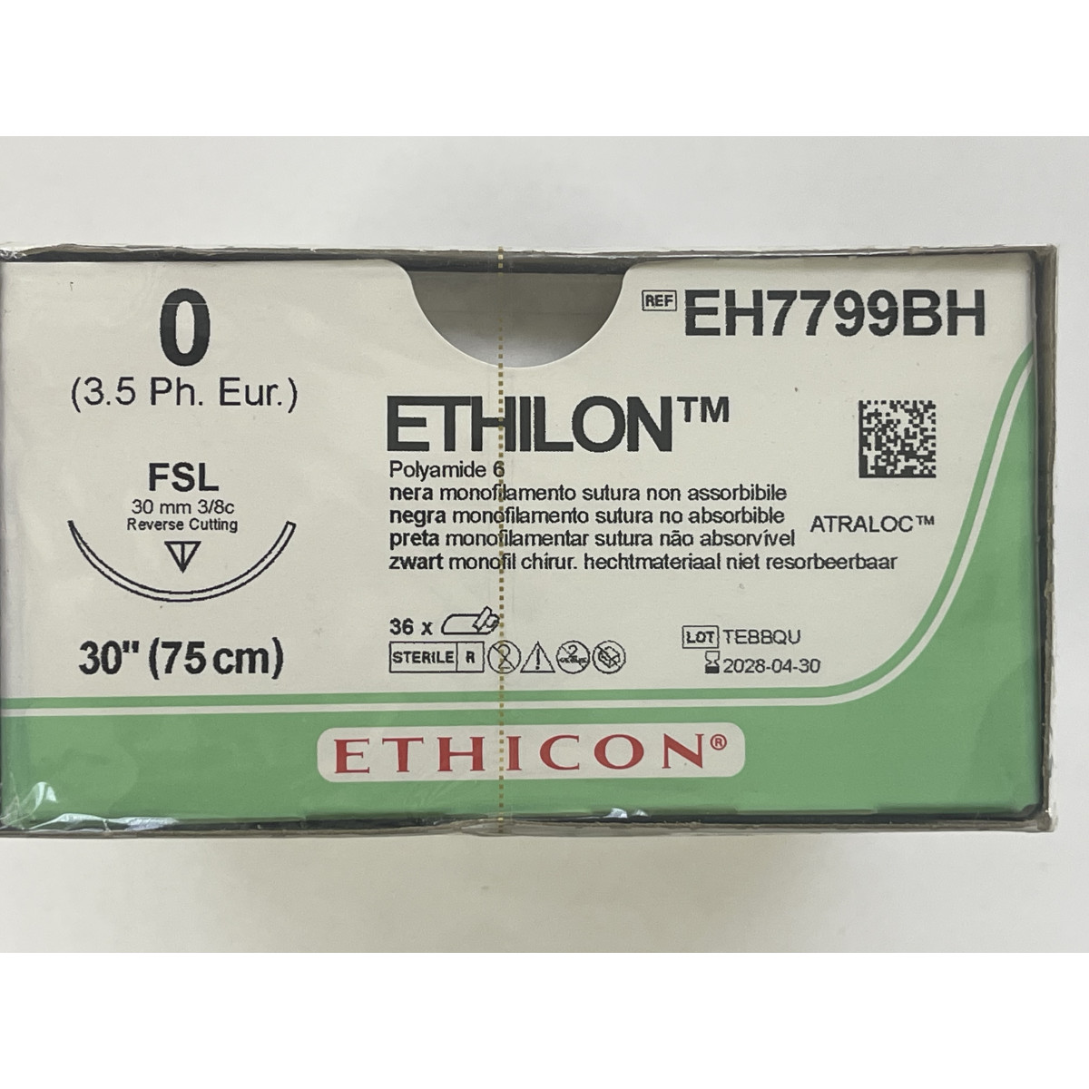Ethilon schwarz Monfil FSL 0, 75 cm