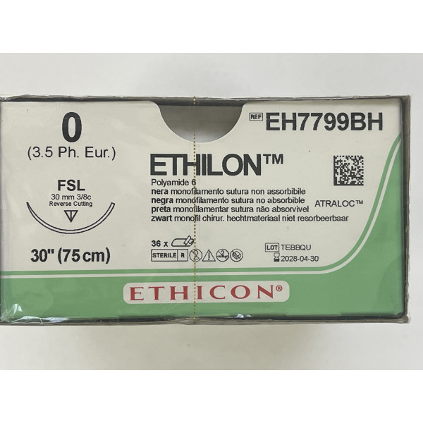 Ethilon schwarz Monfil FSL 0, 75 cm