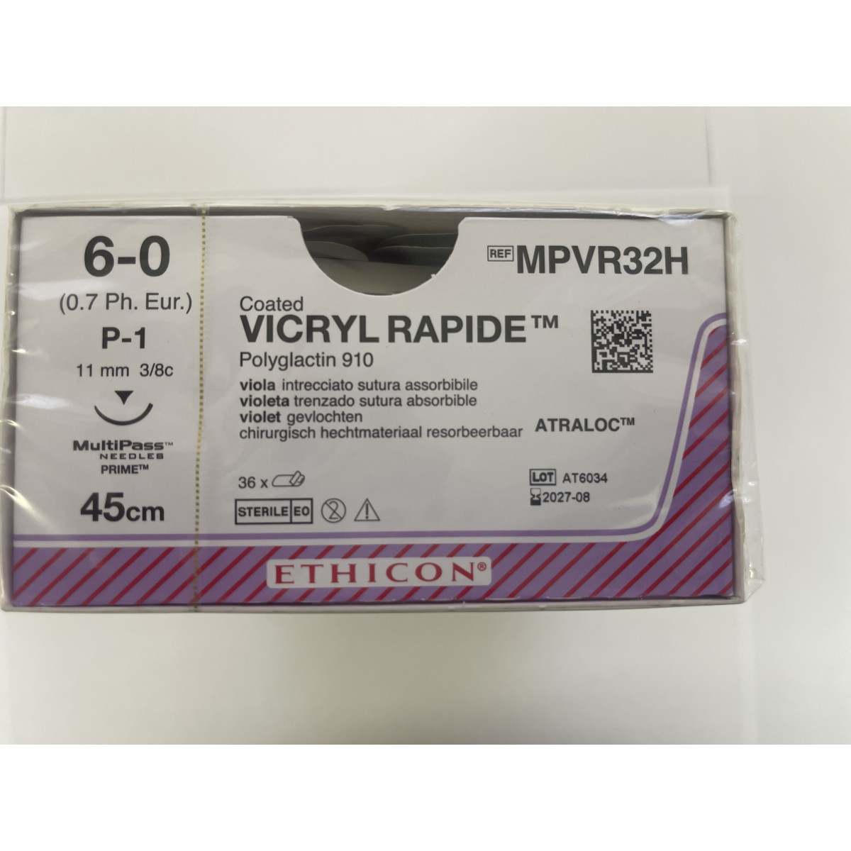 Vicryl RAPID viol geflochten 6-0, 45 cm, P1 MULTIP