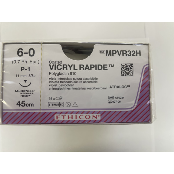 Vicryl RAPID viol geflochten 6-0, 45 cm, P1 MULTIP