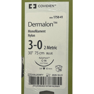 Dermalon™ C 13, 2-0, 45 cm, blau