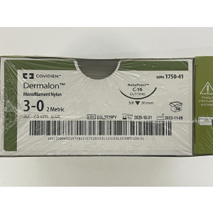 Dermalon™ C 13, 2-0, 45 cm, blau