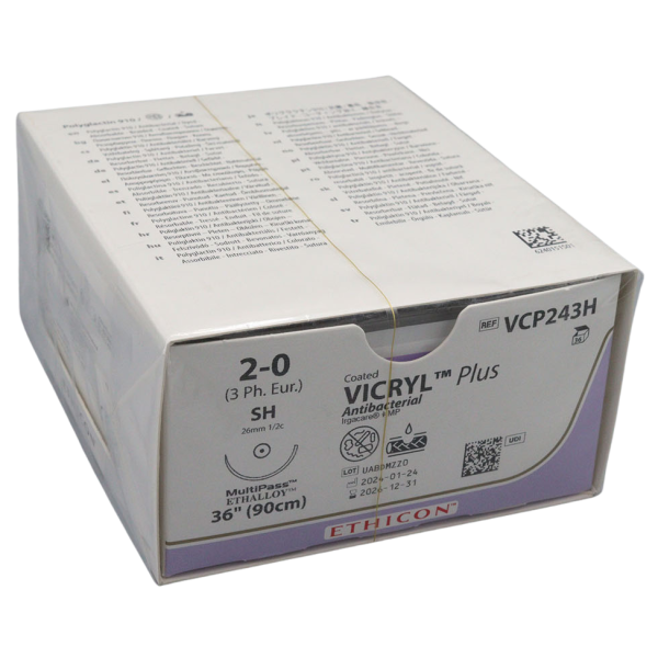 Vicryl plus violett geflochten SH plus, 2-0, 90 cm